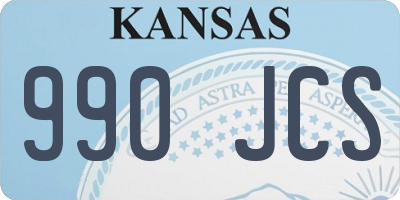 KS license plate 990JCS