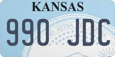 KS license plate 990JDC