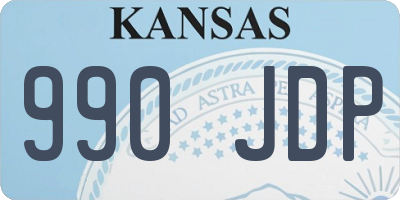 KS license plate 990JDP