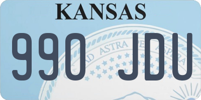 KS license plate 990JDU