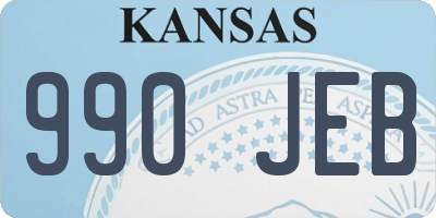 KS license plate 990JEB