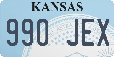 KS license plate 990JEX