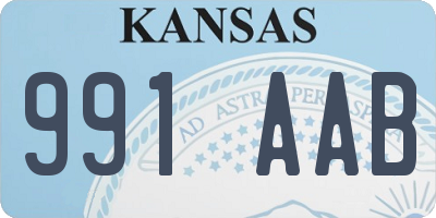 KS license plate 991AAB