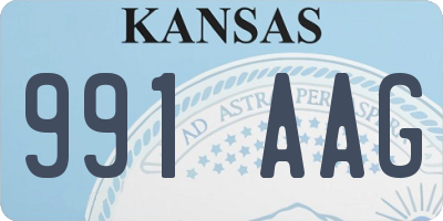 KS license plate 991AAG