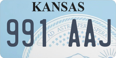 KS license plate 991AAJ