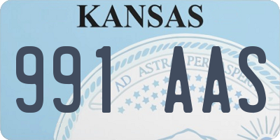 KS license plate 991AAS