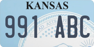 KS license plate 991ABC