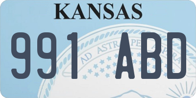 KS license plate 991ABD