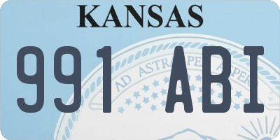 KS license plate 991ABI