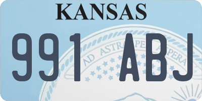 KS license plate 991ABJ