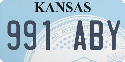 KS license plate 991ABY
