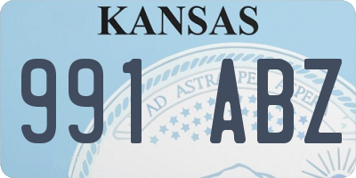 KS license plate 991ABZ