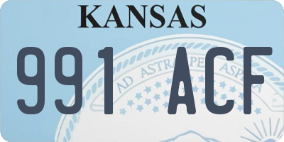 KS license plate 991ACF