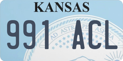 KS license plate 991ACL