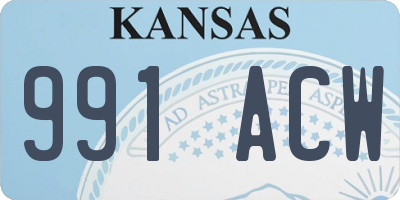 KS license plate 991ACW