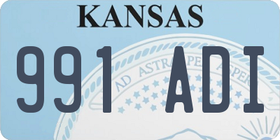 KS license plate 991ADI