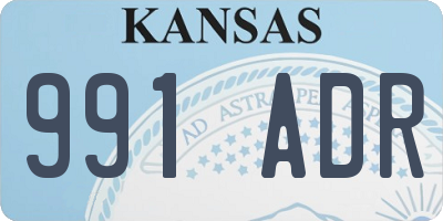 KS license plate 991ADR