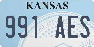 KS license plate 991AES