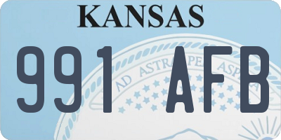 KS license plate 991AFB