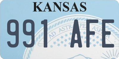 KS license plate 991AFE