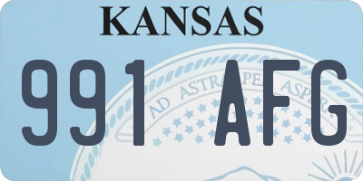 KS license plate 991AFG