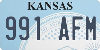 KS license plate 991AFM