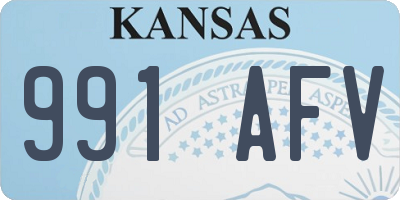 KS license plate 991AFV