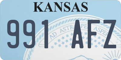 KS license plate 991AFZ