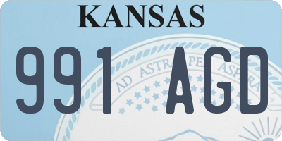 KS license plate 991AGD