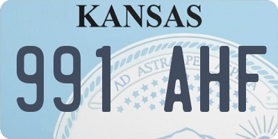 KS license plate 991AHF