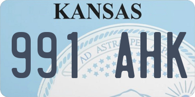 KS license plate 991AHK