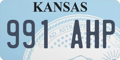 KS license plate 991AHP