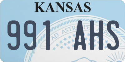 KS license plate 991AHS