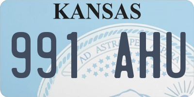 KS license plate 991AHU