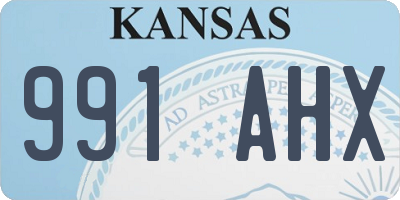 KS license plate 991AHX