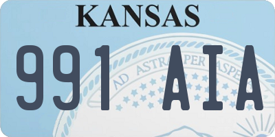 KS license plate 991AIA