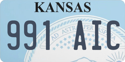 KS license plate 991AIC