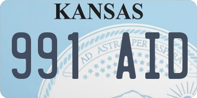 KS license plate 991AID