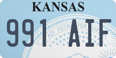 KS license plate 991AIF