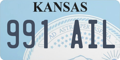KS license plate 991AIL