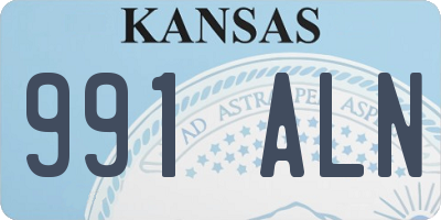 KS license plate 991ALN