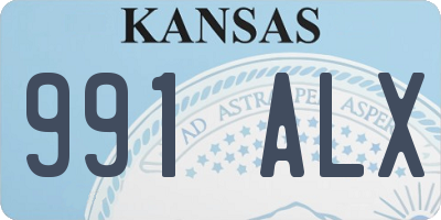 KS license plate 991ALX