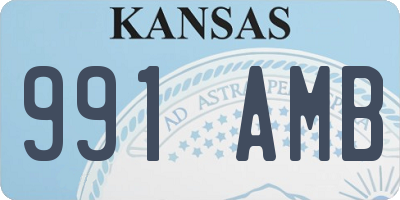 KS license plate 991AMB