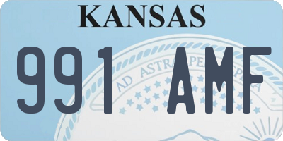 KS license plate 991AMF