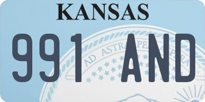 KS license plate 991AND