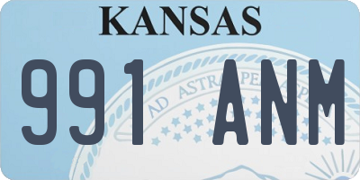 KS license plate 991ANM