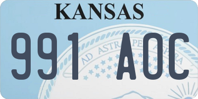 KS license plate 991AOC
