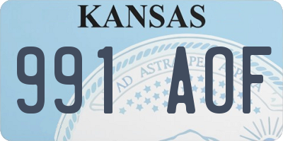 KS license plate 991AOF