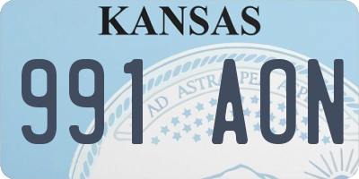 KS license plate 991AON