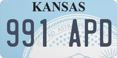 KS license plate 991APD